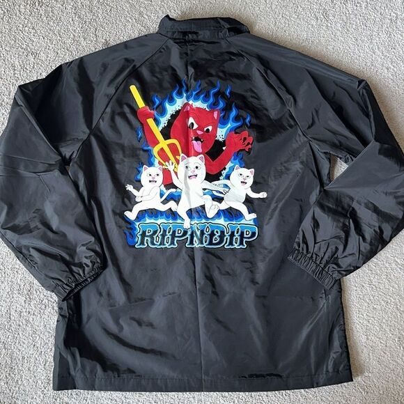 🔥Ripndip Hades Black Coaches Windbreaker Jacket! - Picture 9 of 16